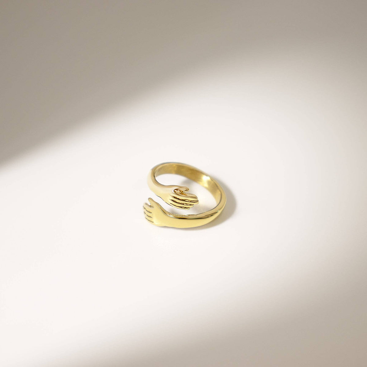 18K Gold PVD Hug Ring: size 6