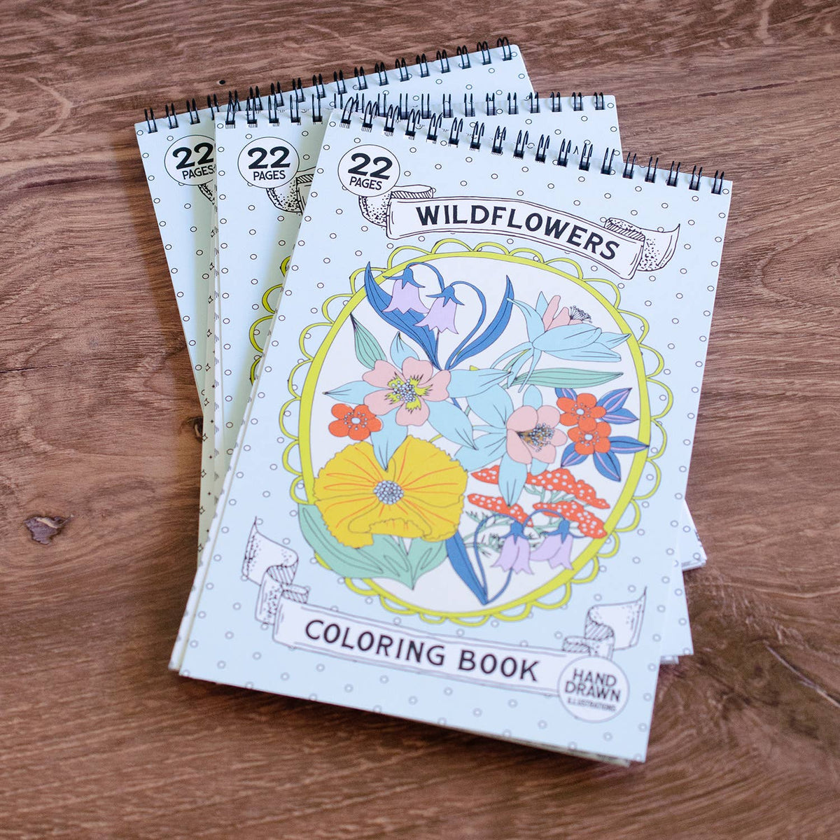 Wildflowers Premium Coloring Book - Made in USA