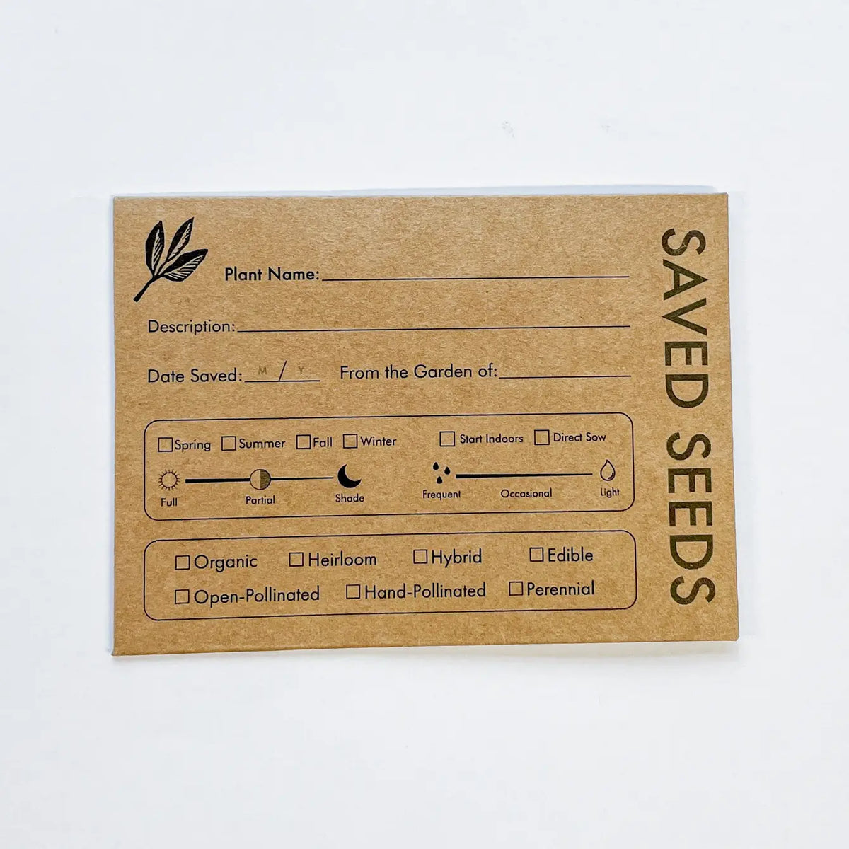 Seed Saving Envelopes | Set of 6