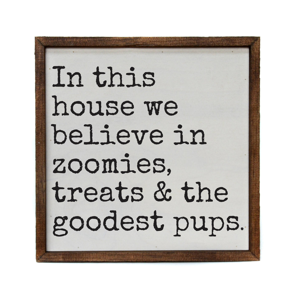 We Believe In Zoomies Funny Dog Home Decor Signs