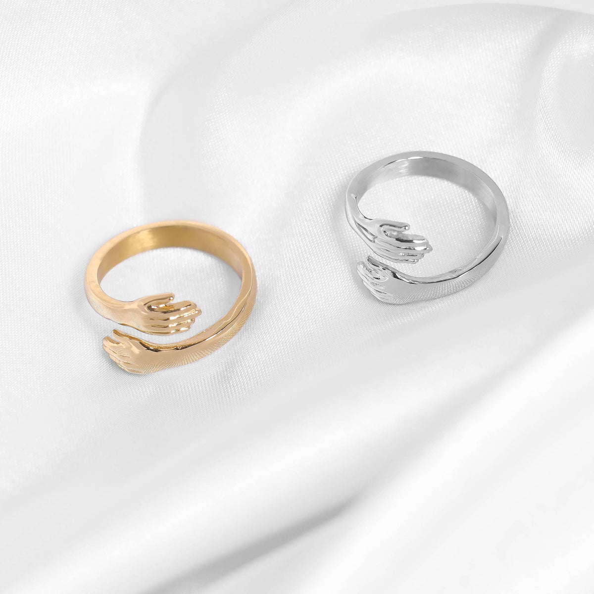 18K Gold PVD Hug Ring: size 6