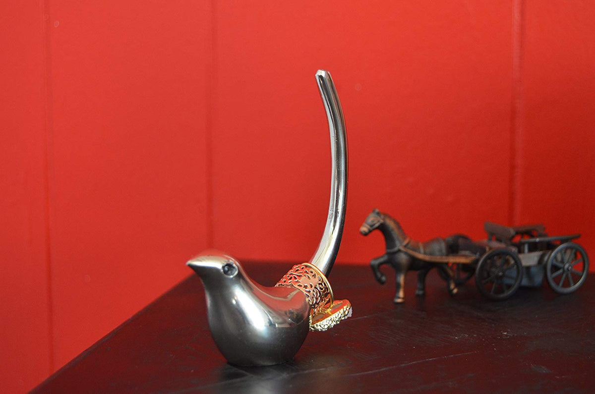 Silver Bird Ring Holder | Handcrafted Jewelry Organizer
