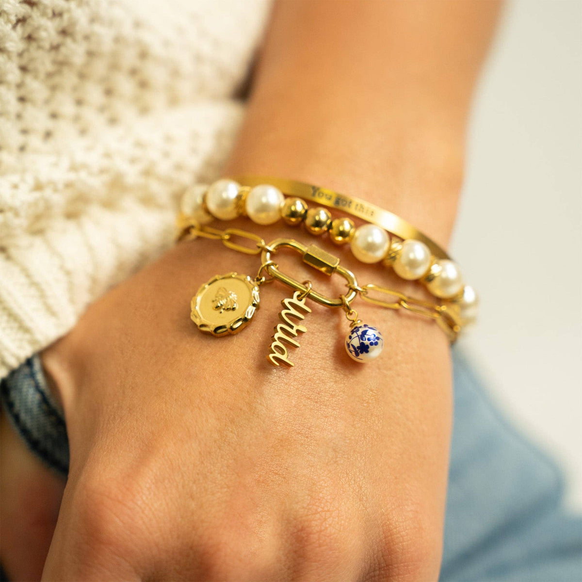 You Got This Engraved Bangle Bracelet: Stainless - Made in USA
