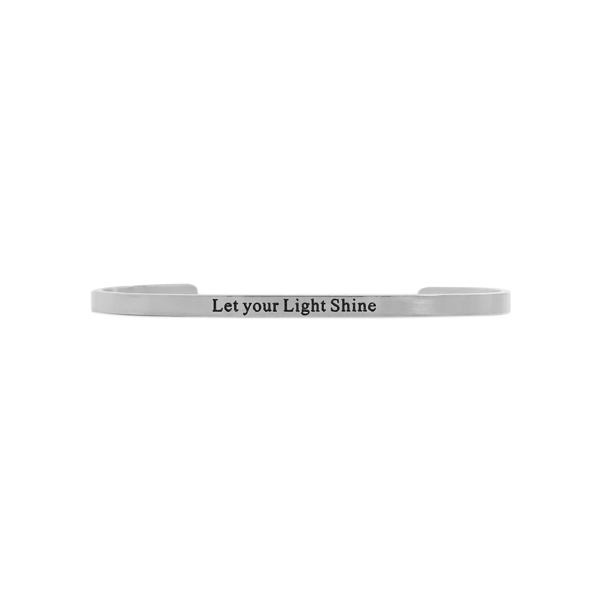 18K Gold PVD Stainless Steel Let your Light Shine Bracelet: Gold - Made in USA