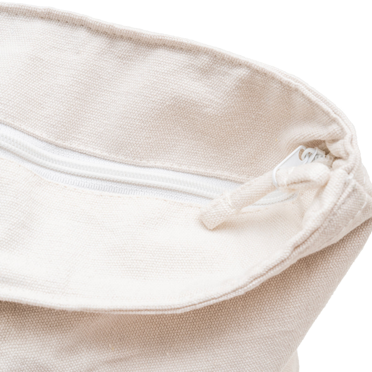 Large Organic Cotton Canvas Tote with Zipper