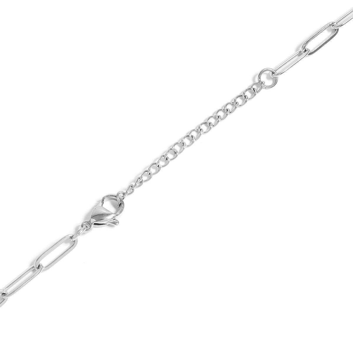 18K Gold PVD Paperclip Carabiner Necklace: Gold