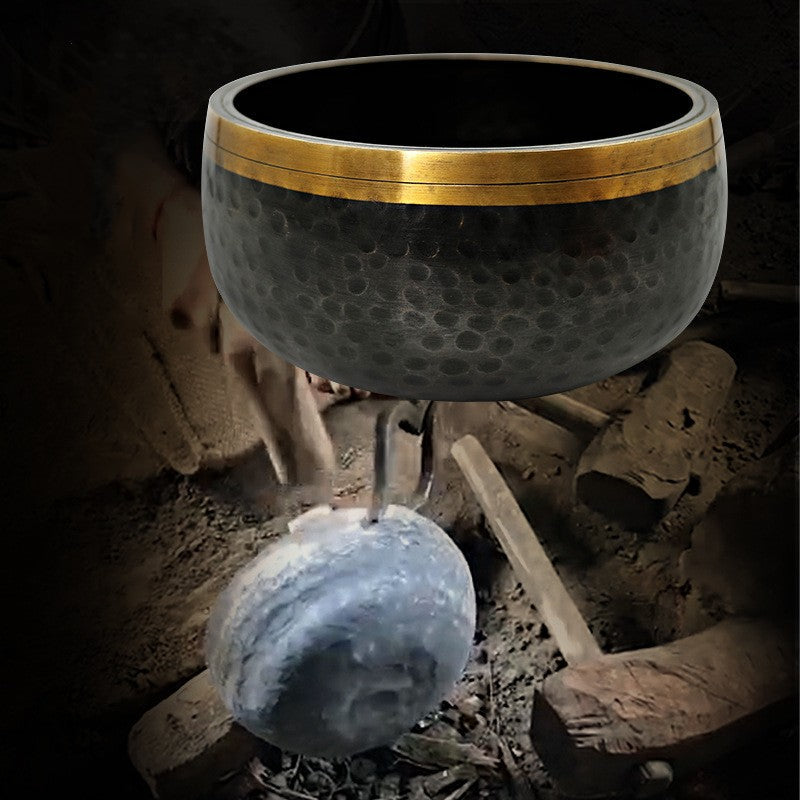 Black & Gold Singing Bowl Set