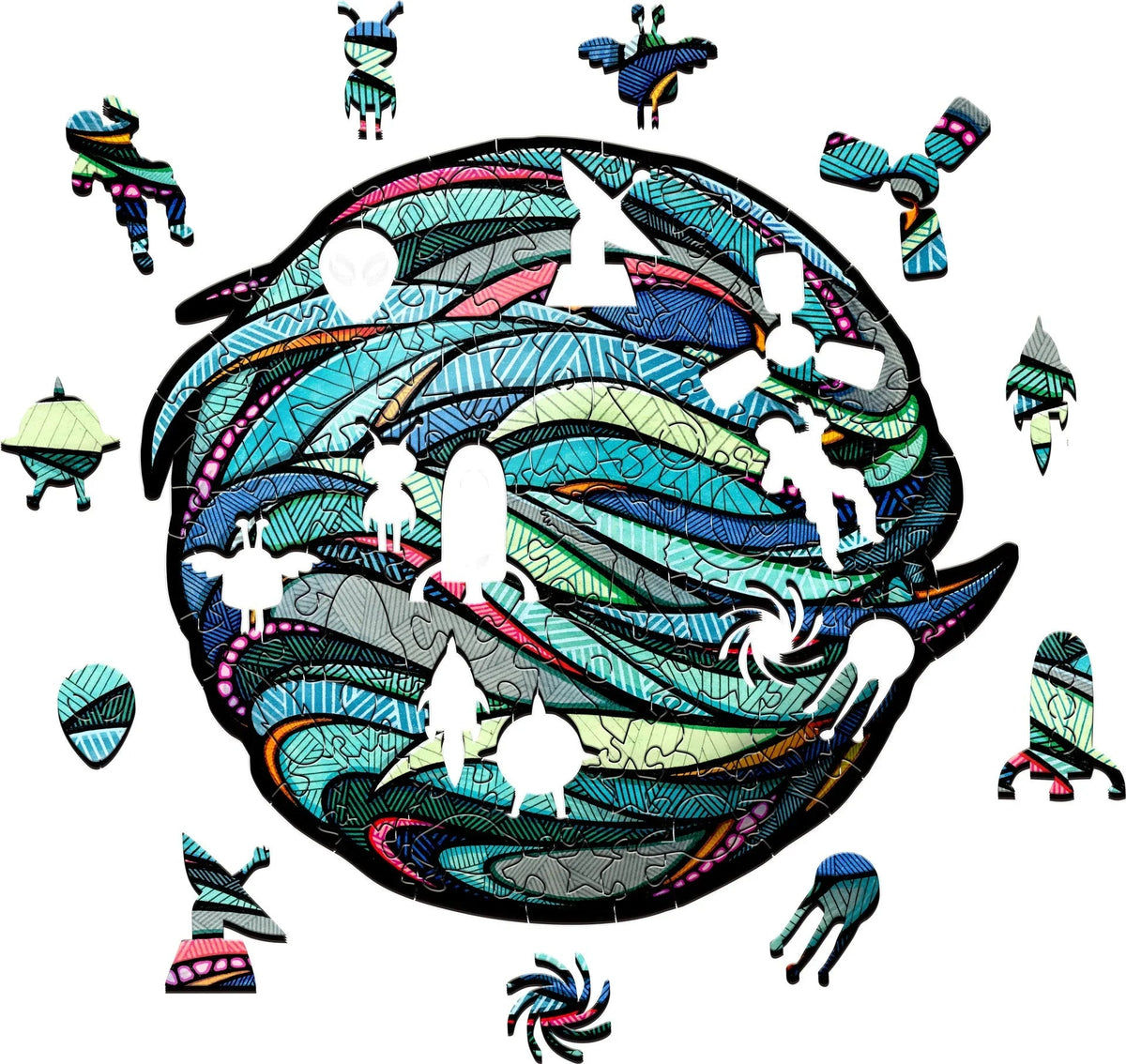 Blue Planet Wooden Puzzle | Space-Themed Pieces