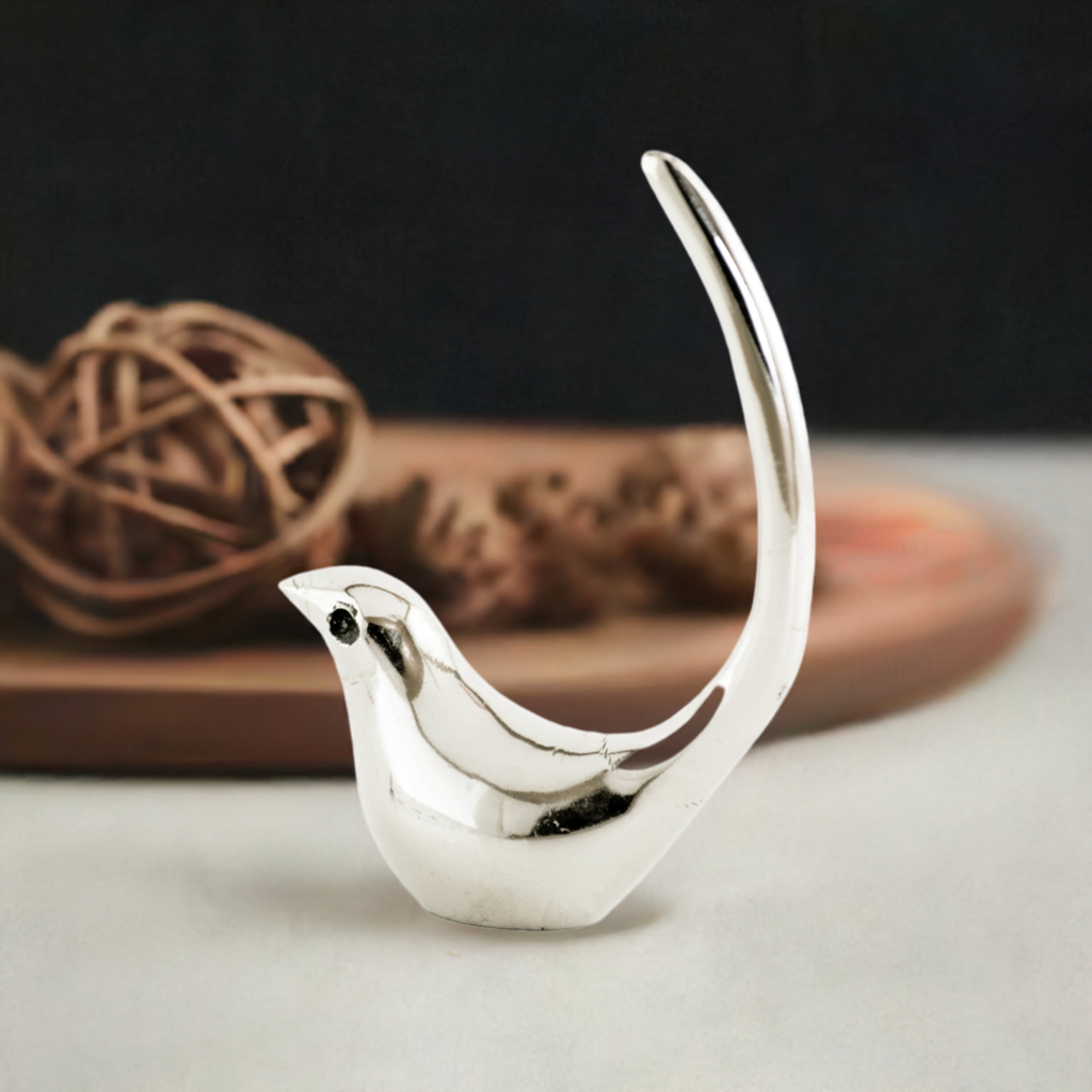 Silver Bird Ring Holder | Handcrafted Jewelry Organizer