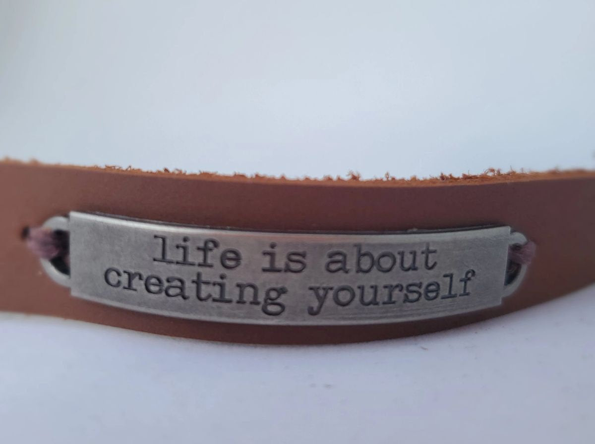 Inspirational Leather Diffuser Bracelet