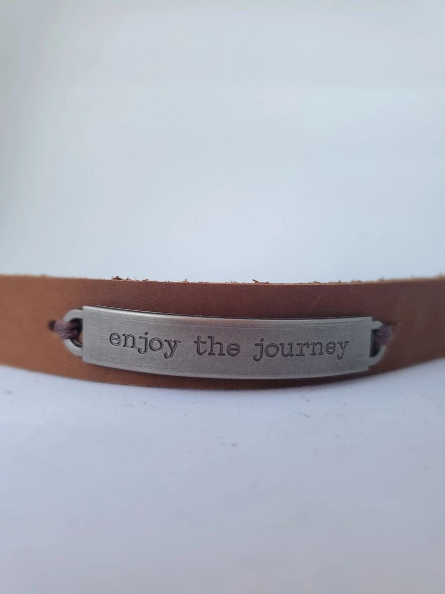 Inspirational Leather Diffuser Bracelet