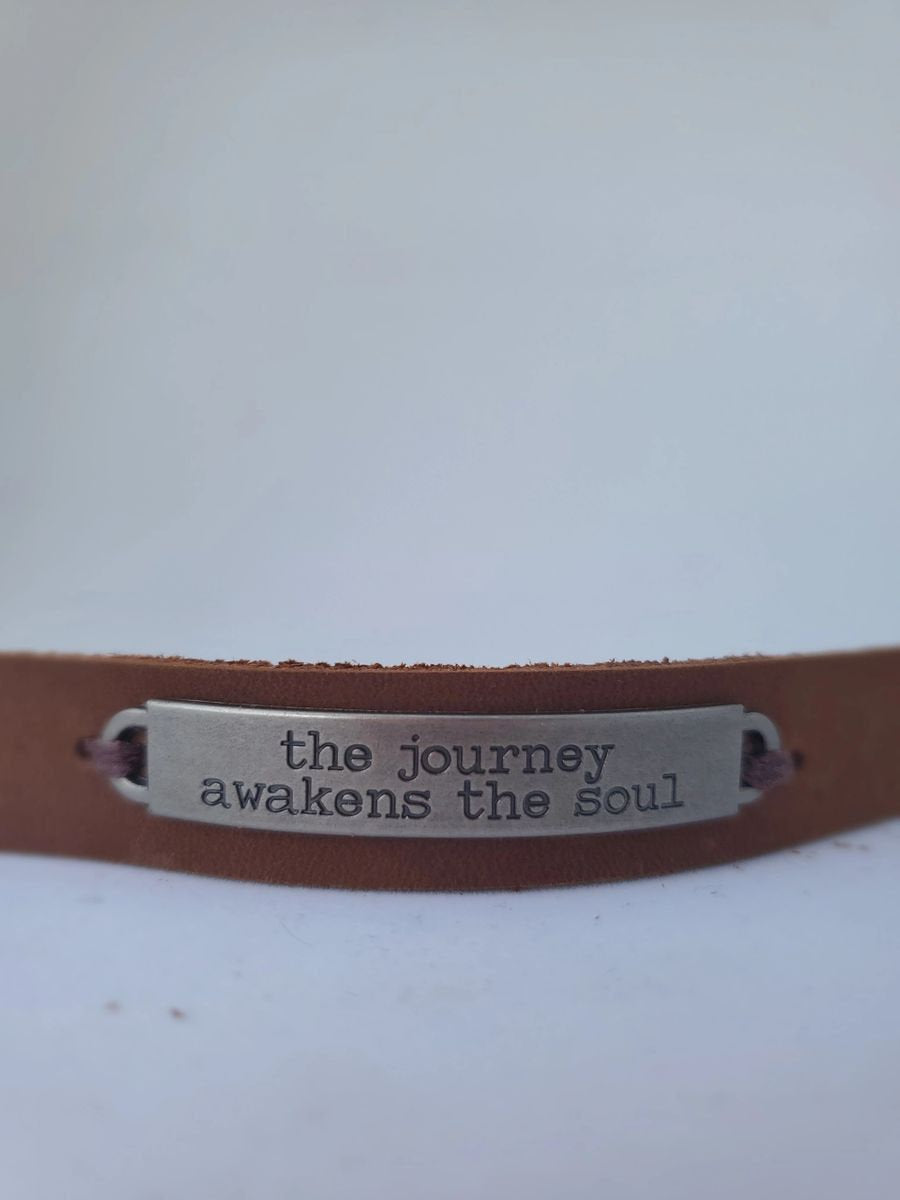 Inspirational Leather Diffuser Bracelet
