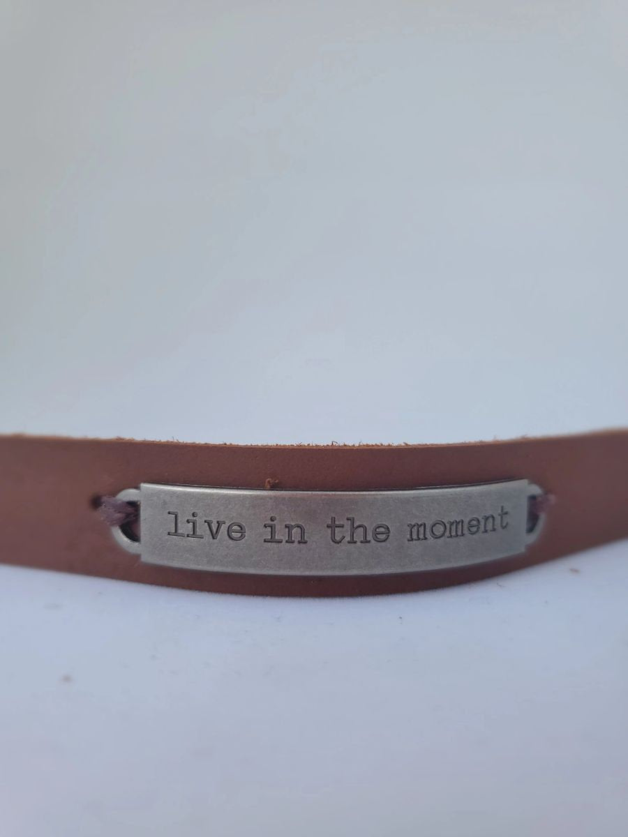 Inspirational Leather Diffuser Bracelet