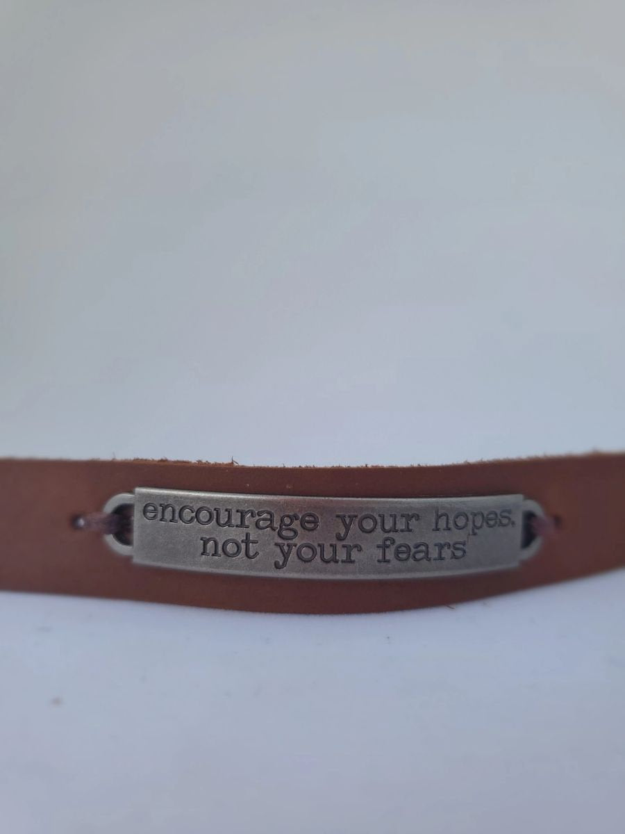 Inspirational Leather Diffuser Bracelet