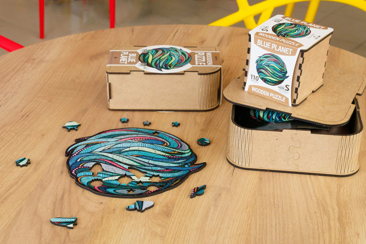 Blue Planet Wooden Puzzle | Space-Themed Pieces