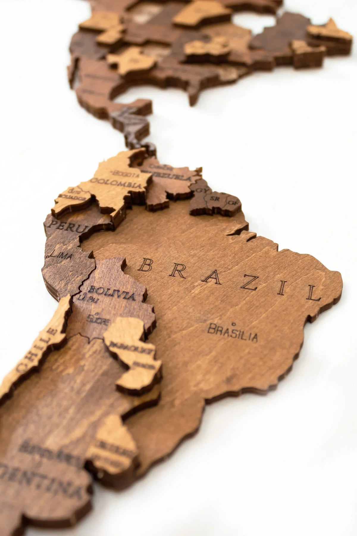 Choco World Map | Wooden Wall Decor Kit