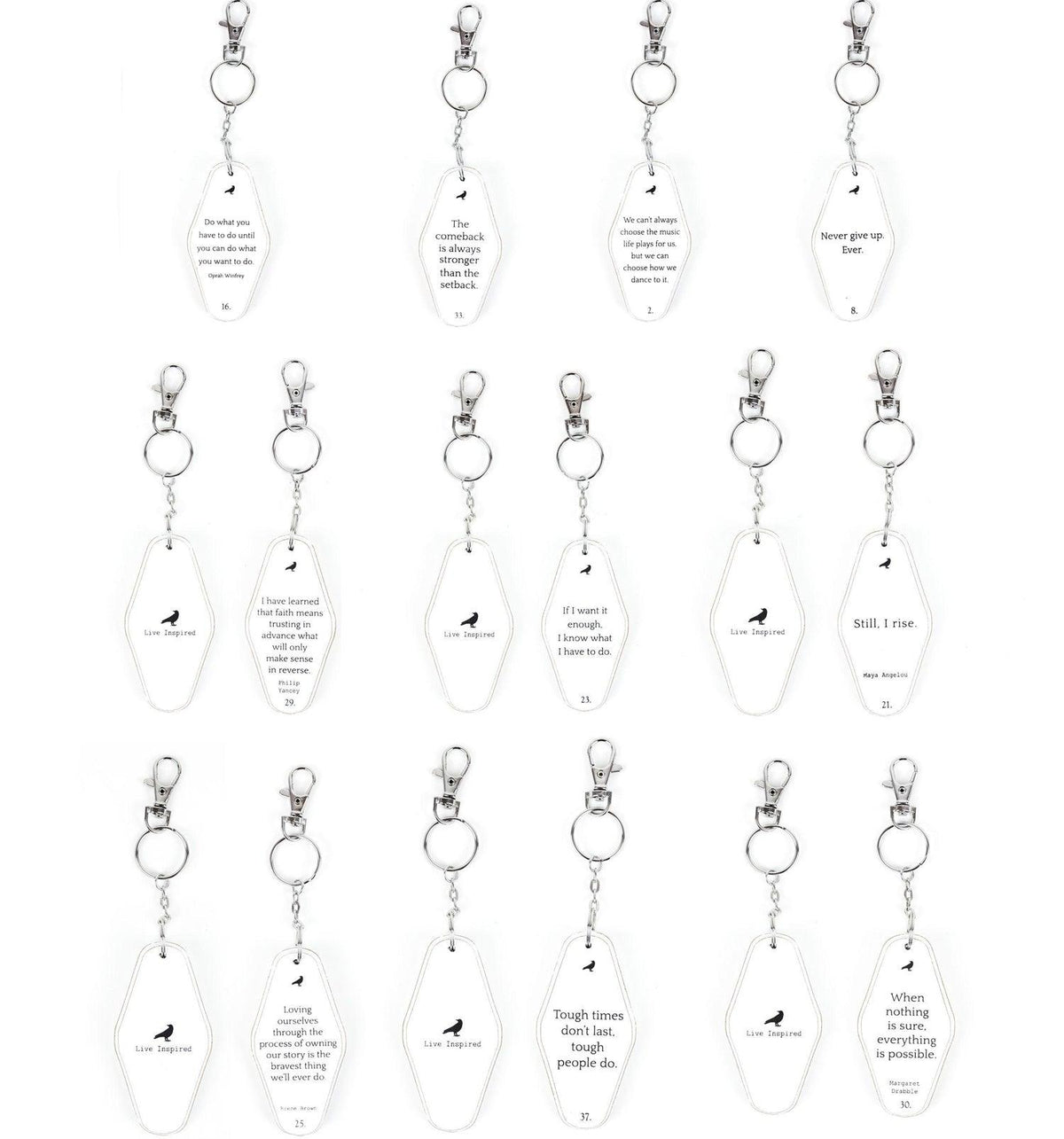 Wooden Message Keychain