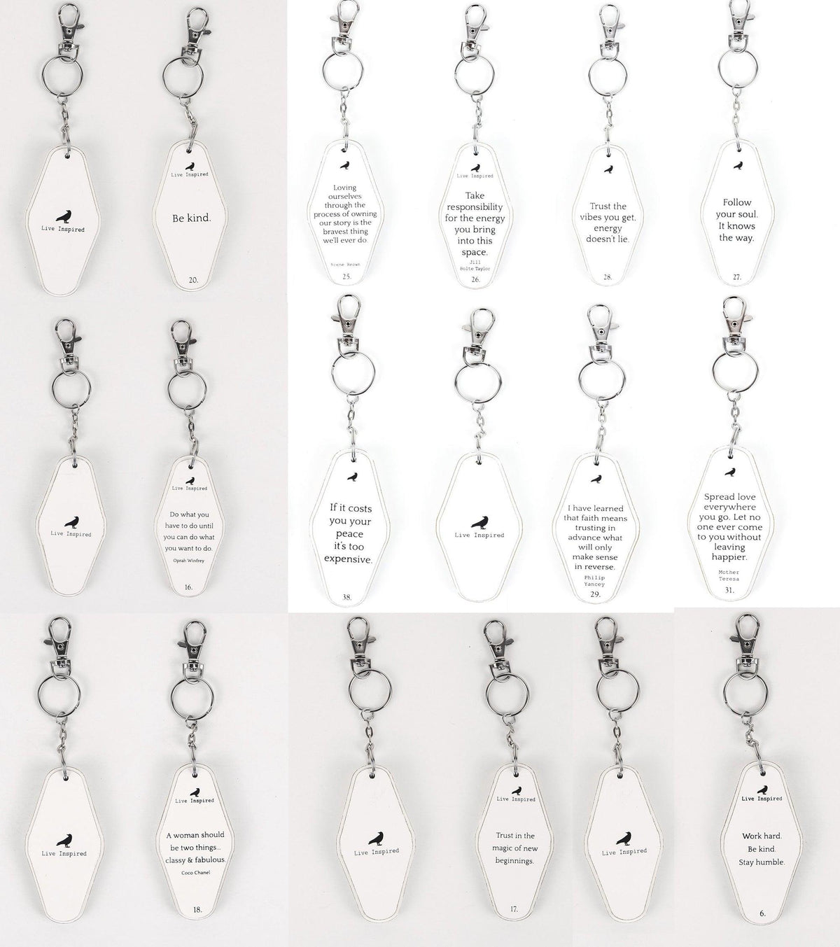 Wooden Message Keychain