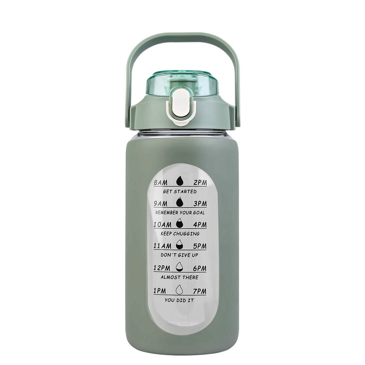 Glass Time-Marker Water Bottle