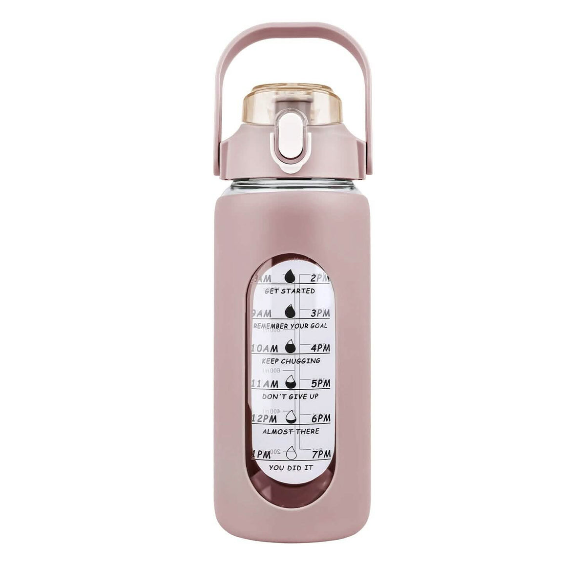 Glass Time-Marker Water Bottle