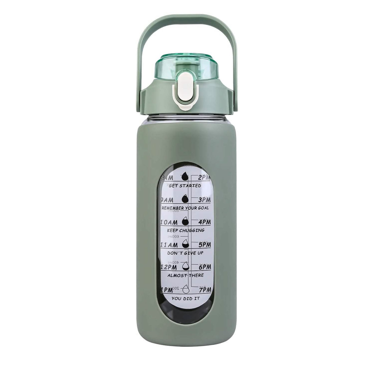 Glass Time-Marker Water Bottle