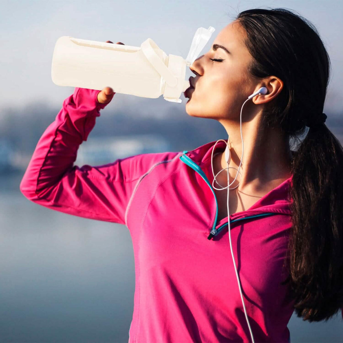 Glass Time-Marker Water Bottle