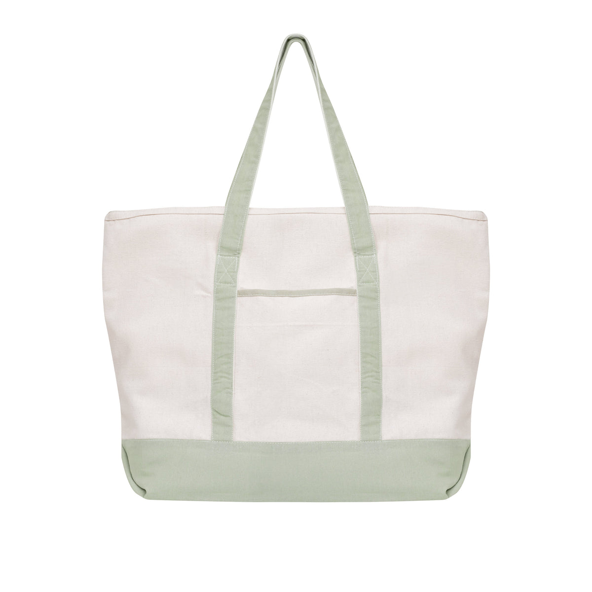 Large Organic Cotton Canvas Tote with Zipper