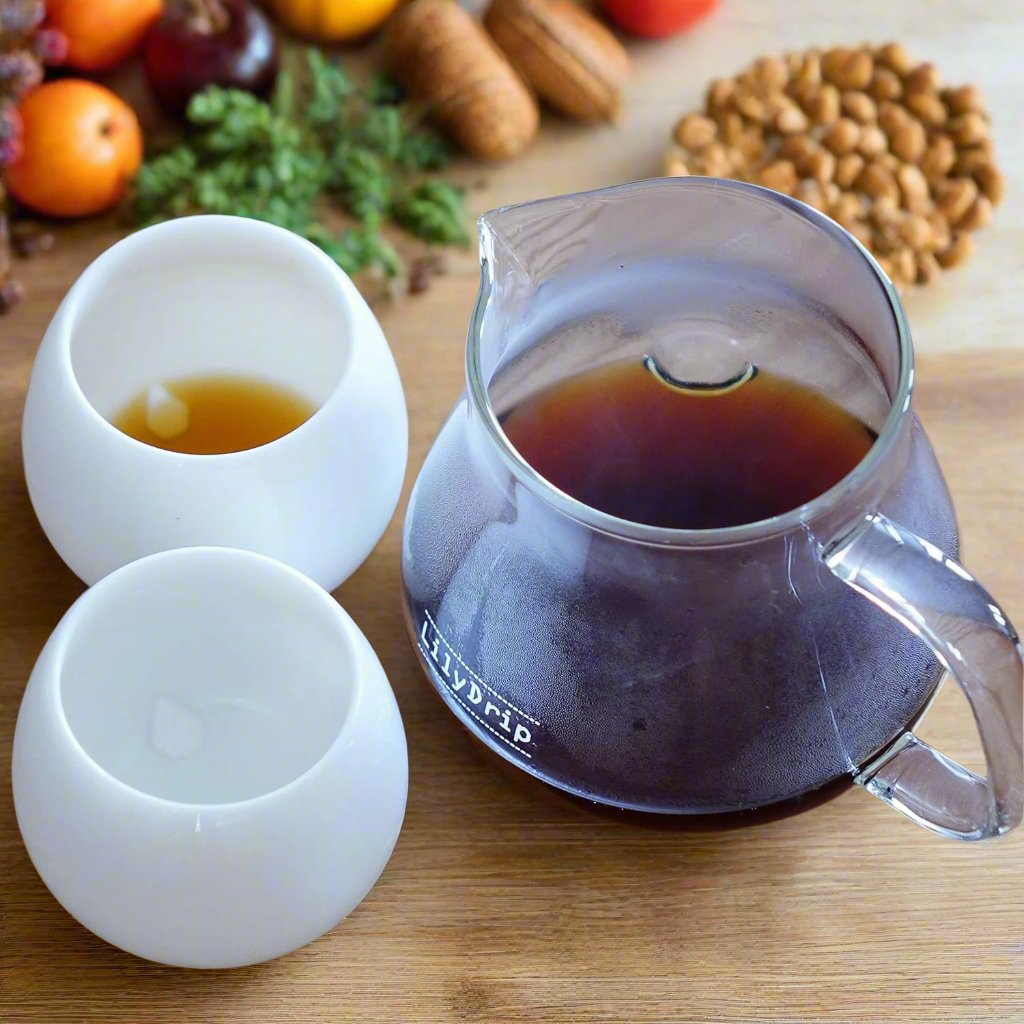 Aroma-Seeker Glass Coffee Server & Ceramic Cup Set