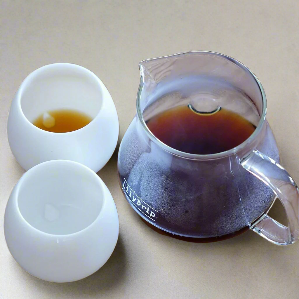 Aroma-Seeker Glass Coffee Server & Ceramic Cup Set