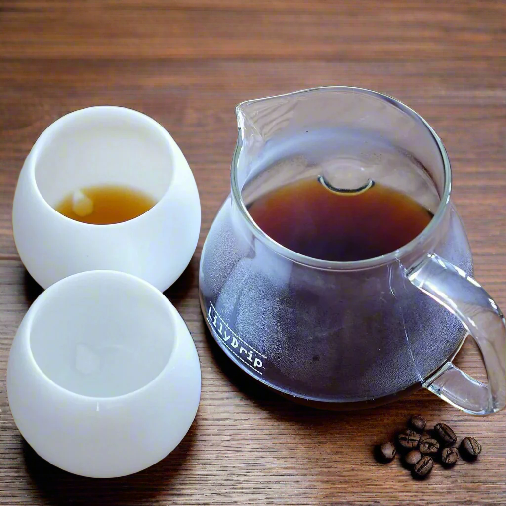 Aroma-Seeker Glass Coffee Server & Ceramic Cup Set