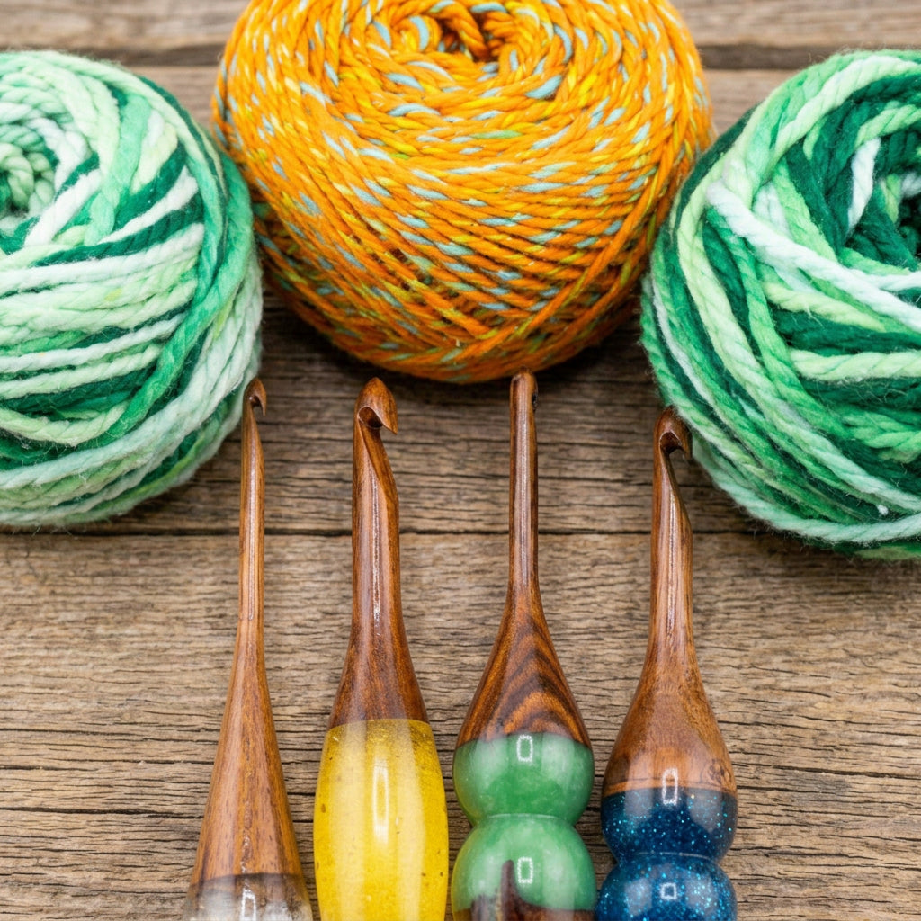 Sparkle Rosewood Crochet Hook | Handmade, Assorted Designs