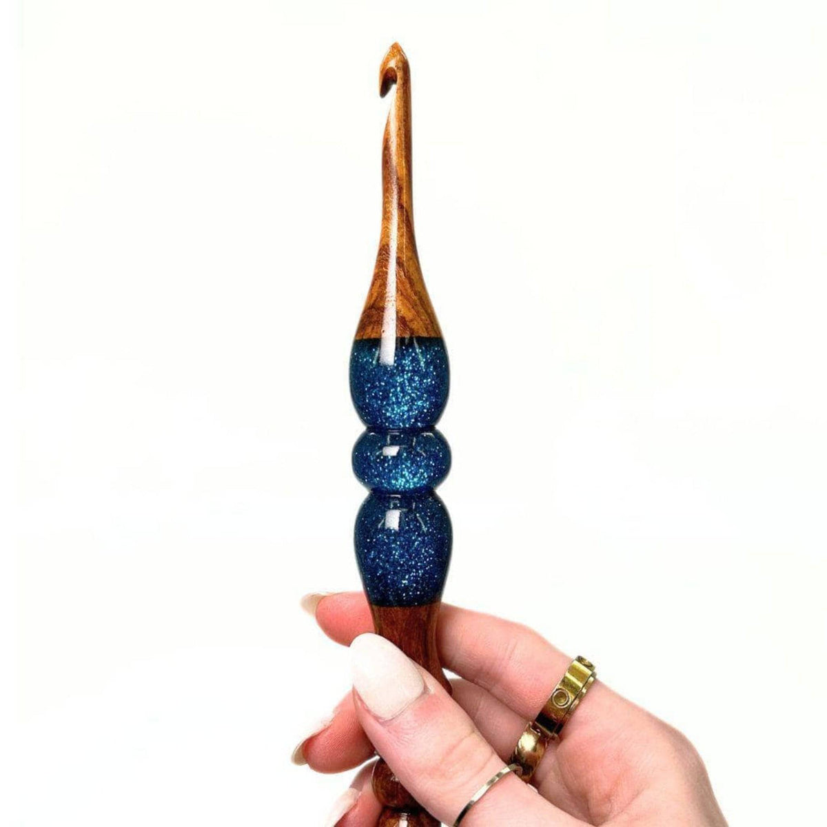 Sparkle Rosewood Crochet Hook | Handmade, Assorted Designs