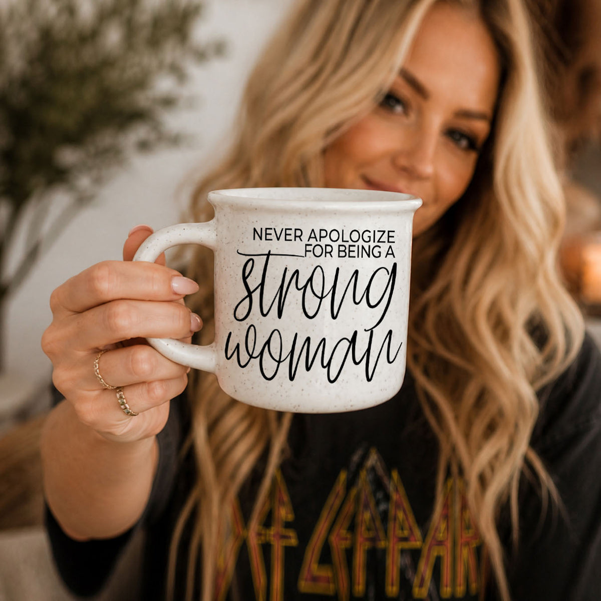 Never Apologize for Being a Strong Woman Ceramic Mug