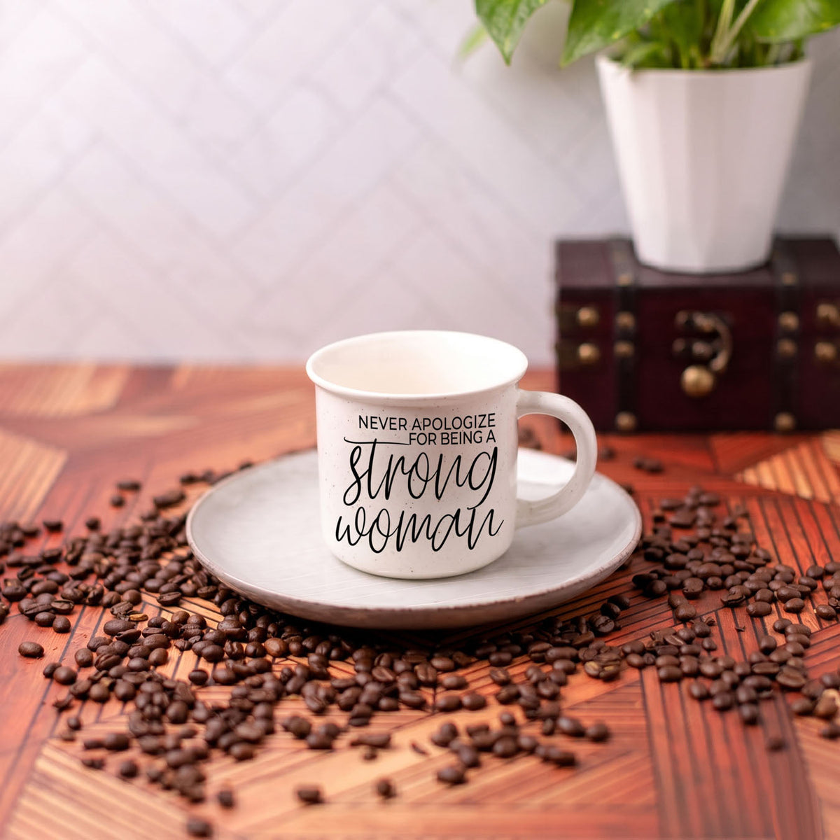 Never Apologize for Being a Strong Woman Ceramic Mug