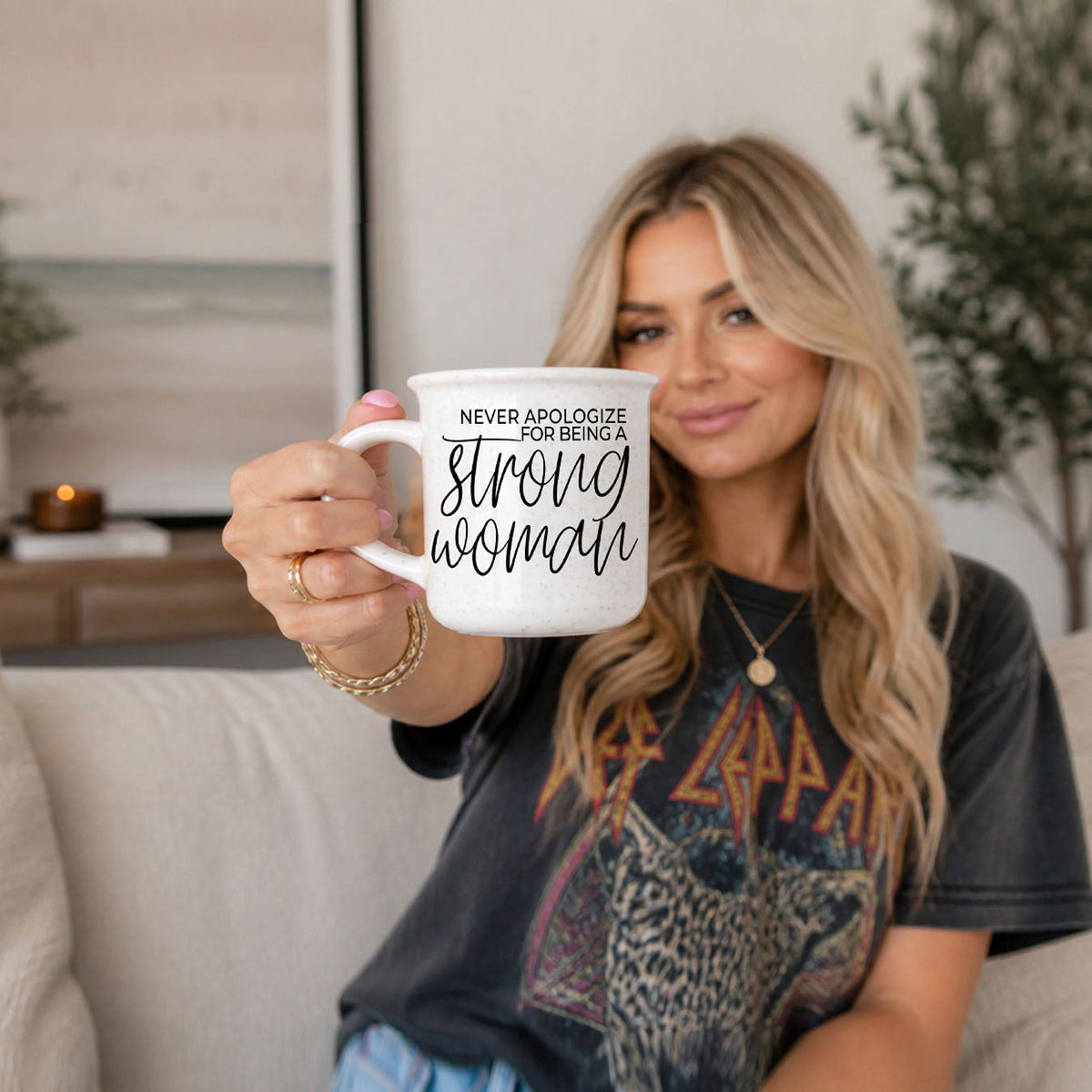 Never Apologize for Being a Strong Woman Ceramic Mug