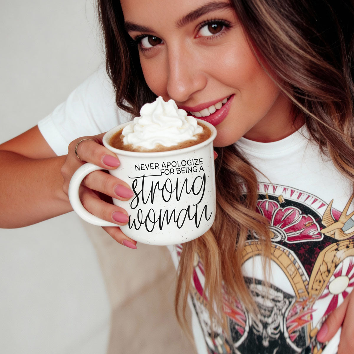 Never Apologize for Being a Strong Woman Ceramic Mug