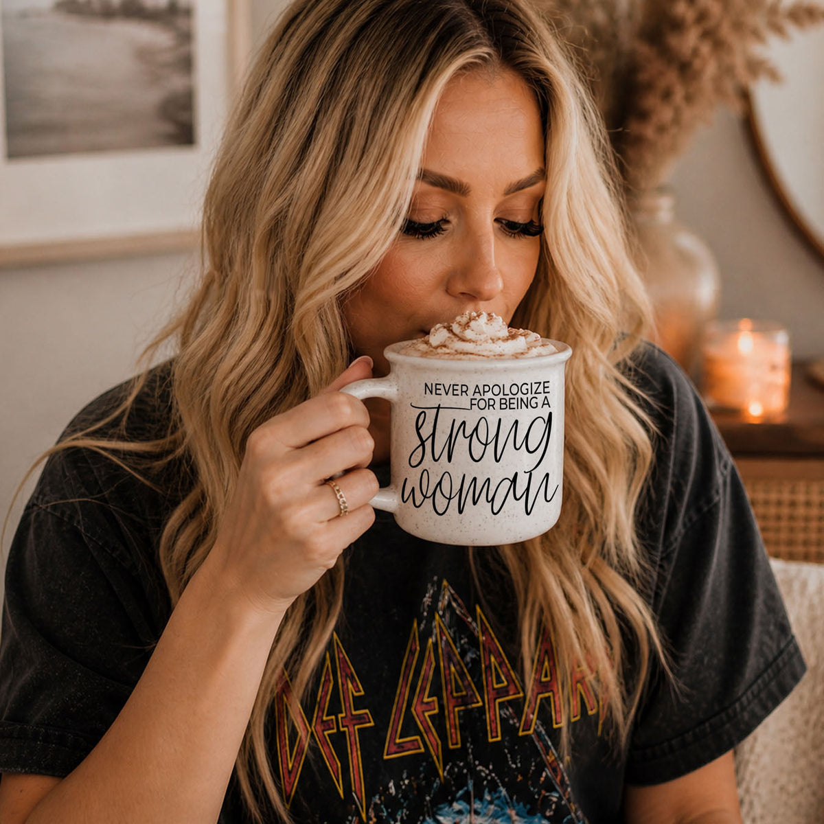 Never Apologize for Being a Strong Woman Ceramic Mug