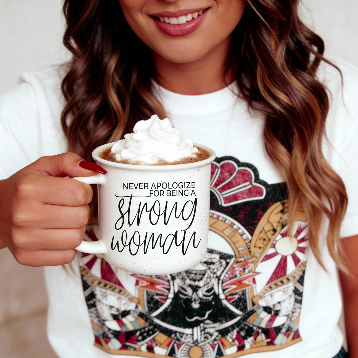 Never Apologize for Being a Strong Woman Ceramic Mug